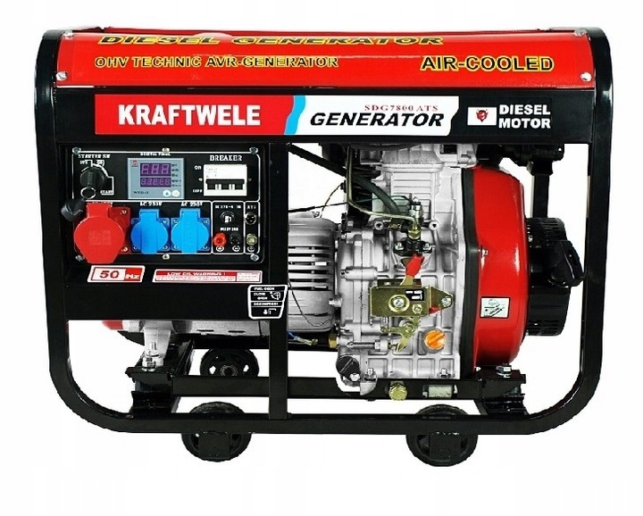 RIADENÝ GENERÁTOR GENERÁTOR NASTAVIŤ DIESEL 7,8 KW, 400 V